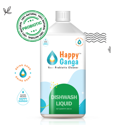 500 ML - Happy Ganga Dishwash Liquid - 100% Natural